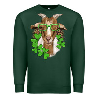 Sports Green st patricks goat with glasses Premium Sweatshirt - Artiststas