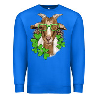 True Royal st patricks goat with glasses Premium Sweatshirt - Artiststas