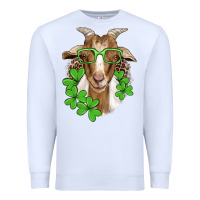 White st patricks goat with glasses Premium Sweatshirt - Artiststas