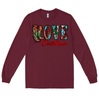 Burgundy christmas love boots Long Sleeve Tee - RanaPortraitStore