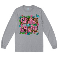 Heather Grey grow in grace Long Sleeve Tee - AdoDesignShop