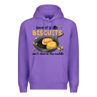 Purple some of yalls biscuits aint done in the middle Premium Hoodie - MaliasSmallBusiness