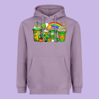 St Patricks Coffee Heavyweight Hoodie Designed By Jasminsmagicworld