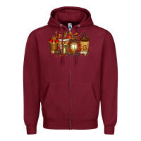 Burgundy lawyer coffee drink Zipper Hoodie - RacoonDesign
