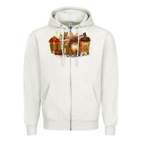 Oatmeal Heather lawyer coffee drink Zipper Hoodie - RacoonDesign