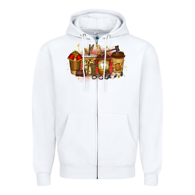 Lawyer Coffee Drink Zipper Hoodie by RacoonDesign | Teevron