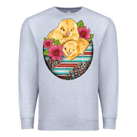 Heather Grey hatched egg easter chicks Premium Sweatshirt - Artiststas