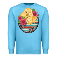 Ocean Blue hatched egg easter chicks Premium Sweatshirt - Artiststas