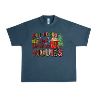 Midnight Navy hot cocoa and christmas movies Urban Heavy Tee - Zillion Design Studio