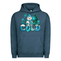 Pigment Midnight Navy im so freaking cold snowman Urban Hoodie - MaliasSmallBusiness