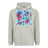 Moon Dust summer and octopus seamless pattern Heavyweight Hoodie - BundleAndBundleShop