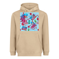 Mushroom summer and octopus seamless pattern Heavyweight Hoodie - BundleAndBundleShop
