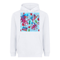White summer and octopus seamless pattern Heavyweight Hoodie - BundleAndBundleShop