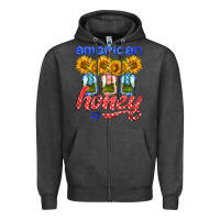 Charcoal Heather american honey sunflower mason jar Zipper Hoodie - HRA Design Shop