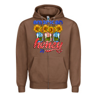 Chestnut american honey sunflower mason jar Zipper Hoodie - HRA Design Shop