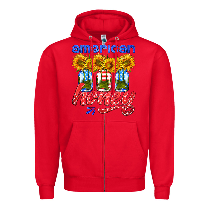 American Honey Sunflower Mason Jar Zipper Hoodie by HRA Design Shop | Teevron