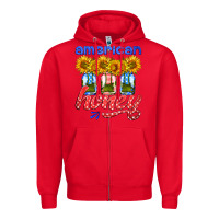 Red american honey sunflower mason jar Zipper Hoodie - HRA Design Shop