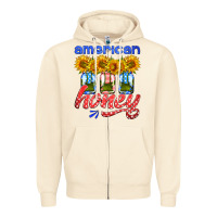 Sandshell american honey sunflower mason jar Zipper Hoodie - HRA Design Shop