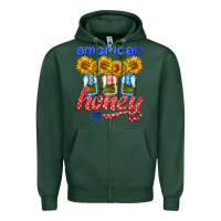 Sports Green american honey sunflower mason jar Zipper Hoodie - HRA Design Shop