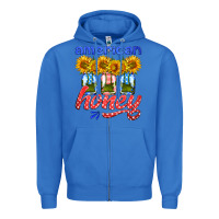 True Royal american honey sunflower mason jar Zipper Hoodie - HRA Design Shop