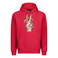 Cardinal hand peace sign Premium Hoodie - MaliasSmallBusiness
