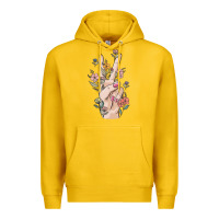 Lemon hand peace sign Premium Hoodie - MaliasSmallBusiness