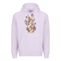 Lilac hand peace sign Premium Hoodie - MaliasSmallBusiness