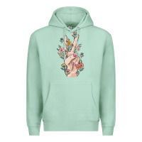 Seafoam hand peace sign Premium Hoodie - MaliasSmallBusiness