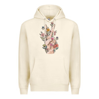 Tofu hand peace sign Premium Hoodie - MaliasSmallBusiness