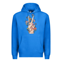 True Royal hand peace sign Premium Hoodie - MaliasSmallBusiness