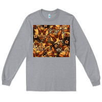 Heather Grey melanin butterfly Long Sleeve Tee - Zillion Design Studio