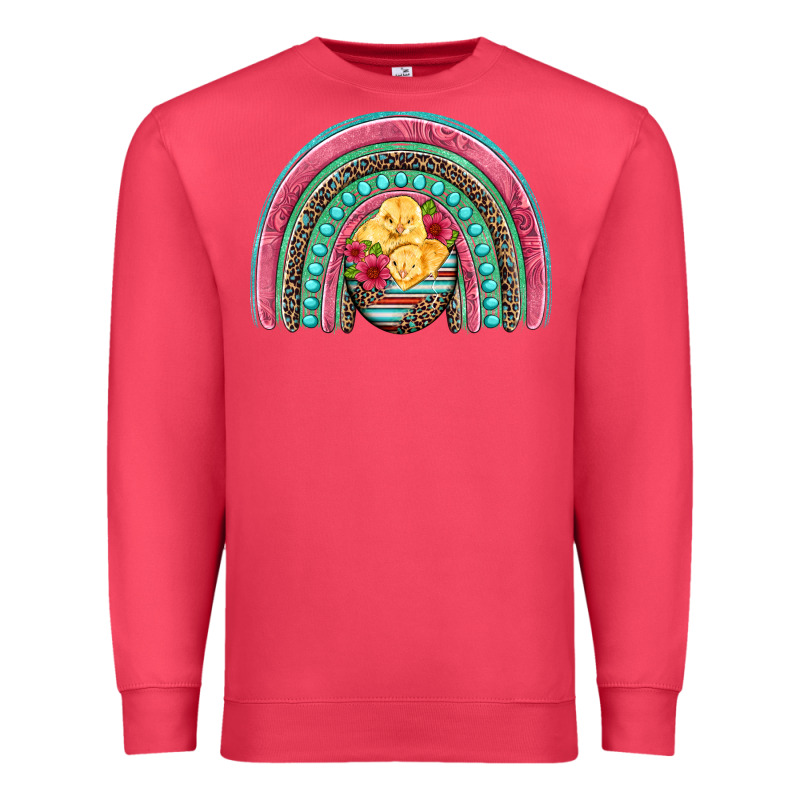 Hatched Egg Easter Chicks Rainbow Premium Sweatshirt by Artiststas | Teevron