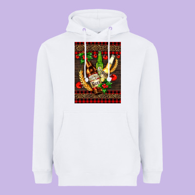 Beer Bottles With Mistletoe Heavyweight Hoodie Designed By Adodesignshop