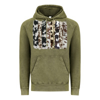 Vintage Olive cowhide brushstroke Vintage Hoodie - AdoDesignShop