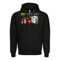 Black housekeeper Zipper Hoodie - CowhideDigitalArt