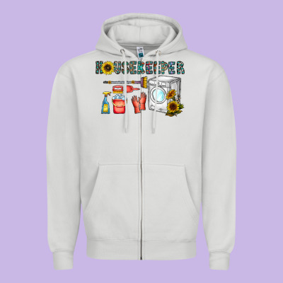 Housekeeper Zipper Hoodie Designed By Cowhidedigitalart