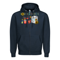 Navy housekeeper Zipper Hoodie - CowhideDigitalArt