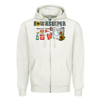 Oatmeal Heather housekeeper Zipper Hoodie - CowhideDigitalArt