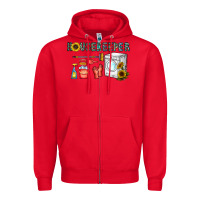 Red housekeeper Zipper Hoodie - CowhideDigitalArt