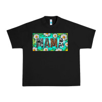 Black Turquoise and Daisy Mama Urban Heavy Tee - RanaPortraitStore