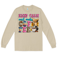 Mushroom keep calm and make coffee Long Sleeve Tee - Zillion Design Studio
