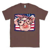 Chestnut american flag pig Classic Tee - RanaPortraitStore