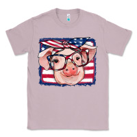 Lilac american flag pig Classic Tee - RanaPortraitStore