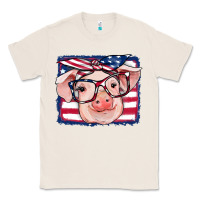 Natural american flag pig Classic Tee - RanaPortraitStore