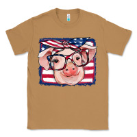Toasted Coconut american flag pig Classic Tee - RanaPortraitStore