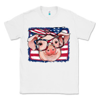 White american flag pig Classic Tee - RanaPortraitStore