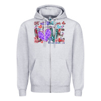Heather Grey let all that you do be done in love Zipper Hoodie - RacoonDesign