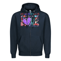 Navy let all that you do be done in love Zipper Hoodie - RacoonDesign