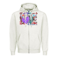 Oatmeal Heather let all that you do be done in love Zipper Hoodie - RacoonDesign