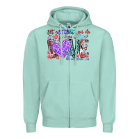 Seafoam let all that you do be done in love Zipper Hoodie - RacoonDesign